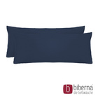 biberna Feinjersey-Kopfkissenbezug Doppelpack marine, 2x 40x80 cm