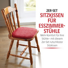 Sitzkissen mit rutschfester Unterseite rot 2er-Set Eldo