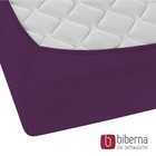 biberna Feinjersey-Spannbetttuch dunkel violett, 1x 90x190 cm - 100x200 cm