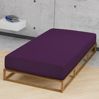 biberna Feinjersey-Spannbetttuch dunkel violett, 1x 90x190 cm - 100x200 cm