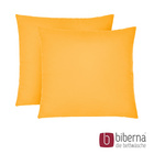 biberna Feinjersey-Kopfkissenbezug Doppelpack honig, 2x 80x80 cm