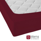 biberna Jersey-Elastic-Spannbetttuch burgund, 1x 90x190 cm - 100x220 cm