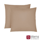 biberna Feinjersey-Kopfkissenbezug Doppelpack macchiato, 2x 80x80 cm