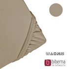 biberna Feinjersey-Spannbetttuch taupe, 1x 90x190 cm - 100x200 cm