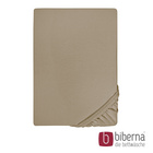 biberna Feinjersey-Spannbetttuch taupe, 1x 180x200 cm - 200x200 cm