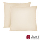 biberna Feinjersey-Kopfkissenbezug Doppelpack kitt, 2x 40x40 cm