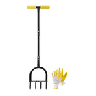 Rasenlüfter mit Fußpedal + 1 Paar Gartenhandschuhe Victor Tools