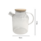 Glaskaraffe 1,8 L mit Holzdeckel Eldo