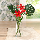 Kunstblumen-Arrangement "Rote Lilie" 3-tlg. Eldo