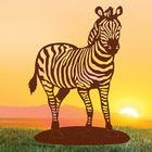 Gartenstecker Zebra-Silhouette Retro-Stil Gainsborough