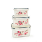Blumenmotiv-Vorratsdosen 3er-Set