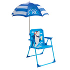 Kinderklappstuhl + Sonnenschirm "Blauer Hai"