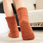 Kuschelige Teddy-Socken cognac