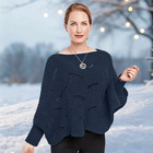 Cape-Pullover blau