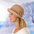 Strickhut beige