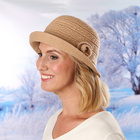 Strickhut beige