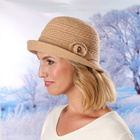 Strickhut beige