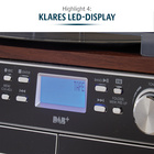 7-in-1 Musikanlage "Hudson Deluxe" für CDs, Kassetten, Vinyl Bergström