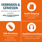 7-in-1 Musikanlage "Hudson Deluxe" für CDs, Kassetten, Vinyl Bergström