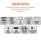 7-in-1 Musikanlage "Hudson Deluxe" für CDs, Kassetten, Vinyl Bergström