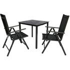 VCM 3-tlg. Sitzgruppe: 80 x 80 cm Tisch + 2 Stühle