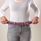 Stretch-Gürtel lila + schwarz 2er-Set