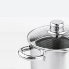 Nudel- & Spargeltopf aus Edelstahl mit Glasdeckel HI
