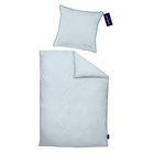 Daniel Hechter Satin Bettwäsche taubenblau, 1x 135x200 cm + 1x 80x80 cm