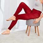 Komfort-Leggings mit Merinowolle bordeaux