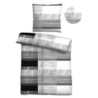 Castell Mikrofaser Bettwäsche karo silber/grau, 1x 135x200 cm + 1x 80x80 cm