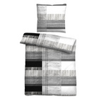 Castell Mikrofaser Bettwäsche karo silber/grau, 1x 135x200 cm + 1x 80x80 cm