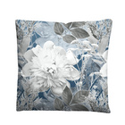 Castell Thermo-Fleece Bettwäsche Blume groß eisblau, 1x 155x220 cm + 1x 80x80 cm