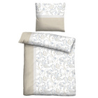 Castell Feinbiber Bettwäsche Paisley grau, 1x 155x220 cm + 1x 80x80 cm