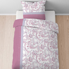 Castell Feinbiber Bettwäsche Paisley brombeer, 1x 155x220 cm + 1x 80x80 cm