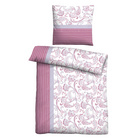 Castell Feinbiber Bettwäsche Paisley brombeer, 1x 155x220 cm + 1x 80x80 cm