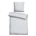 Castell Jersey Bettwäsche Längsstreifen grau, 1x 135x200 cm + 1x 80x80 cm