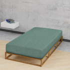 biberna Spannbetttuch Melange uni fichte, 1x 90x190 cm - 100x200 cm