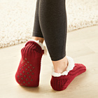 Kuschel-Stoppersocken burgund