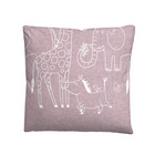 biberna Melange-Flanell Bettwäsche Tiere brombeer, 1x 135x200 cm + 1x 80x80 cm