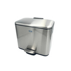 Badezimmer-Mülleimer Edelstahl 2x3 L Clarsen