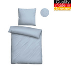 biberna Tencel-Flanell Bettwäsche uni taubenblau, 155x220 cm + 80x80 cm