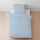 biberna Tencel-Flanell Bettwäsche uni taubenblau, 155x220 cm + 80x80 cm