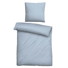 biberna Tencel-Flanell Bettwäsche uni taubenblau, 155x220 cm + 80x80 cm