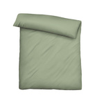 biberna Tencel-Flanell Bettwäsche uni oliv, 155x220 cm + 80x80 cm
