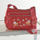 Handtasche "Blumenranke" fuchsia
