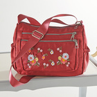 Handtasche "Blumenranke" fuchsia