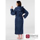 biberna Baumwoll Bademantel VELOURS  navy