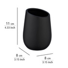 WENKO Bad-Accessoire-Set "Badi" Schwarz 3-tlg.