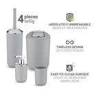 WENKO Bad-Accessoire-Set "Brasil" Grau, 4-tlg.