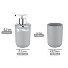 WENKO Bad-Accessoire-Set "Brasil" Grau, 4-tlg.